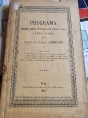 Programa Gimaziului superior. Anul scolar 1896-97 foto