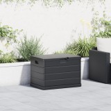 VidaXL Cutie de depozitare pentru grădină - Antracit, 77.5 x 54.5 x 53 cm, Plastic, 170 L