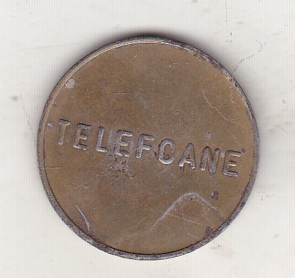 bnk jt Romania jeton telefonic telefoane - control 27 mm