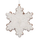 Cumpara ieftin Set 2 ornamente Fulgi Zapada Craciun polirasina 9x1x10 cm