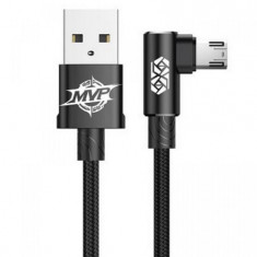 Baseus Micro USB MVP Micro USB MVP Cablu de încărcare și date USB în unghi drept 1,5 A 2m negru (CAMMVP-B01)