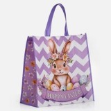Punga din Plastic pentru Paste Lila Iepure - Model Easter, CMCLASS