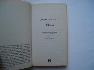 Bilant - Somerset Maugham foto