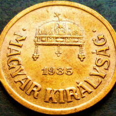Moneda istorica 2 FILLER - UNGARIA, anul 1935 *cod 1095