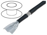 Cablu 3M bandă rotund 1,27mm Cu litat PVC negru 30,5m