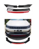 Prelungire Bara Fata Lip Spoiler V Design Universal Negru/Rosu ABS ALM