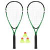 Nrs001 Crossminton shett 2 utő + Shuttlecocks + Cover Green Nils