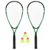 Nrs001 Crossminton shett 2 utő + Shuttlecocks + Cover Green Nils