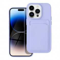 Husa Silicon Compatibila cu Apple iPhone 14 Pro Max Forcell Card Case Violet