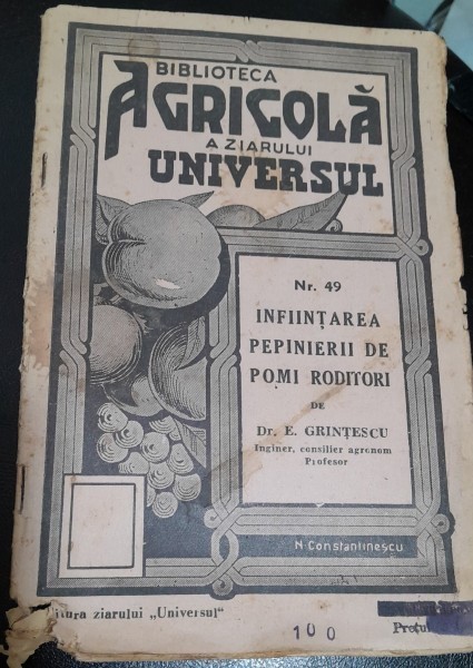 Infiintarea pepinierii de pomi roditori - E. Grintescu