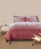 Cumpara ieftin Lenjerie Pat Nadia Fx083, Bumbac, 4 Piese, Fara Elastic, Alb, Rosu