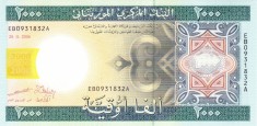Bancnota Mauritania 2.000 Ouguiya 2004 - P14a UNC ( vezi descriere )