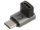 Adaptor USB-C 90&deg; sus/jos, USB 4.0, aurit, 8K
