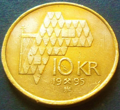 Moneda 10 COROANE - NORVEGIA, anul 1995 * cod 2603 foto