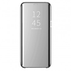 Husa Samsung Galaxy S7 Edge Clear View Flip Mirror Silver Argintiu foto