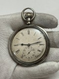 CEAS DE BUZUNAR ARGINT 800 - August Muller - Hunter - 6cm - Microregulator !
