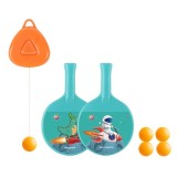 Set 2 Palete de Tenis de Masa, Cyrax, pentru Copii, Design Animat, Tematica Astronauti, Accesoriu de Agatat Inclus si 4 Mingi, Albastru