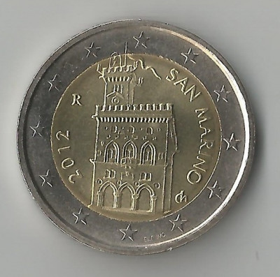 San Marino, 2 euro de circulatie, 2012, UNC foto