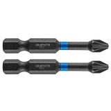 Set biti de impact PZ2X50mm 1/4&quot; 2buc. GRAPHITE 56H522 HardWork ToolsRange