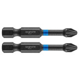 Set biti de impact PZ2X50mm 1/4&quot; 2buc. GRAPHITE 56H522 HardWork ToolsRange