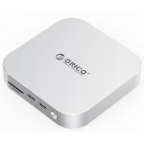 Hub Multifunctional Orico MiniLink M49P pentru Apple Mac Mini M4, 9in1, Argintiu