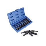 Set chei tubulare de impact tip torx, T30 - T80 1/2&quot;, 8 piese, Asta