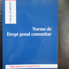 Norme de drept penal comunitar