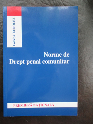 Norme de drept penal comunitar foto