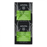 Cumpara ieftin Masca de fata hidratanta cu extract de aloe Express, 2*8 ml, Apivita