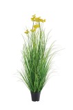 Cumpara ieftin Floare artificiala in ghiveci verde galbena 17 x 150 cm