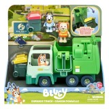Set de joaca cu 2 figurine, Bluey, Garbage Truck