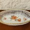 COSULET/ FRUCTIERA DIN PORTELAN FIN- MARCAJ PORTELANUL ALBA- IULIA LUCRU MANUAL L24CM
