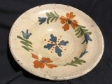 Arta / Traditie - Farfurie veche taraneasca cu flori realizata in Transilvania !