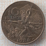 (S) MONEDA FRANTA - 10 FRANCS 1984, 200 ANI NASTEREA LUI FRANCOIS RUDE