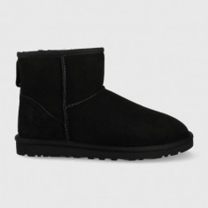 UGG cizme de zapada din piele intoarsa barbati, culoarea negru