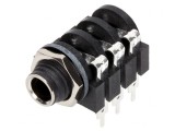 Soclu Jack 6,3mm Stereo cu &Icirc;ntrerupător Dublu