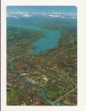 SH1-Carte Postala-ELVETIA , Zurich und Zurichsee ,Circulata 1969, Fotografie