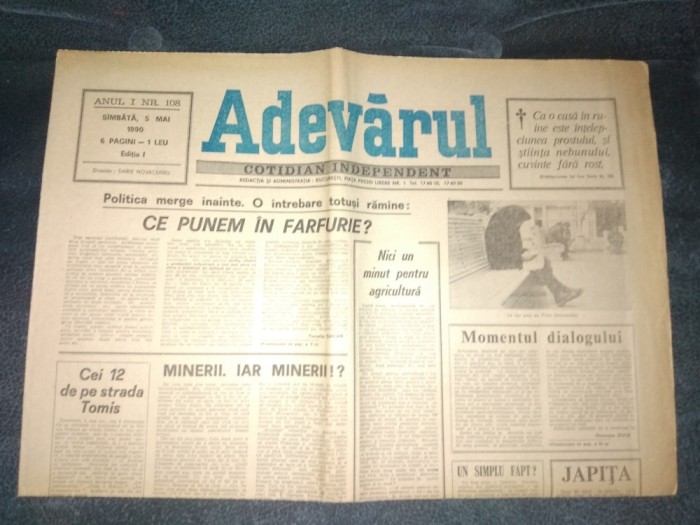ZIARUL ADEVARUL 5 MAI 1990