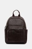 Answear.LAB ghiozdan de piele culoarea maro, mic, neted