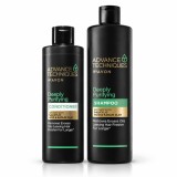 Cumpara ieftin Set Advance Techniques Deeply Purifying, Sampon 400 ml + Balsam 250 ml, Acid Salicilic si Argila Kaolin, Avon