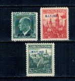 Cehoslovacia 1937 - Federația Internaționala a Scriitorilor, supratipar, serie neuzata