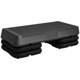 SPORTNOW Stepper aerobic fitness &icirc;nălțime reglabilă 3 nivele 10/15/20 cm suprafață antiderapantă plastic, gri | Aosom Romania