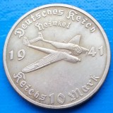 Adolf Hitler 1941 Avion Heinkel 10 Reichsmark 38mm, Europa