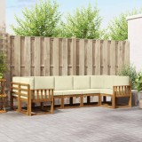 vidaXL Set de canapea cu pernă 7 pcs Natural și Crem 3366913