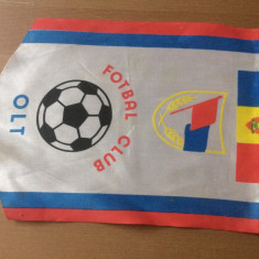 fanion F.C. OLT fotbal club olt romania RSR echipa de club fan sport de colectie