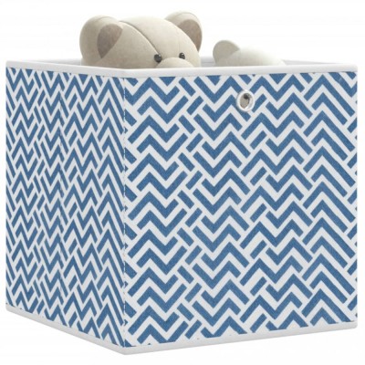 Cutii depozit pliabile 4 buc albastru 32x32x32cm textil nețesut foto