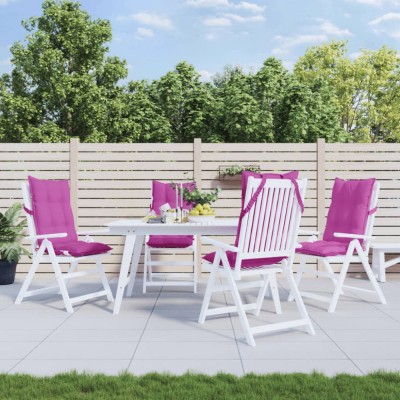 vidaXL Perne de scaun cu spătar &amp;icirc;nalt, 4 buc, roz, țesătură Oxford 377663 foto