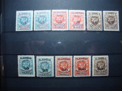 MEMEL KLAIPEDA 1923 - 2 SERII MH foto