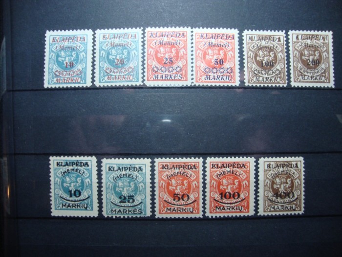 MEMEL KLAIPEDA 1923 - 2 SERII MH