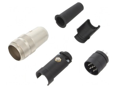 Conector M16 Mufă 7P Neecranat Argintat IP40 5A foto